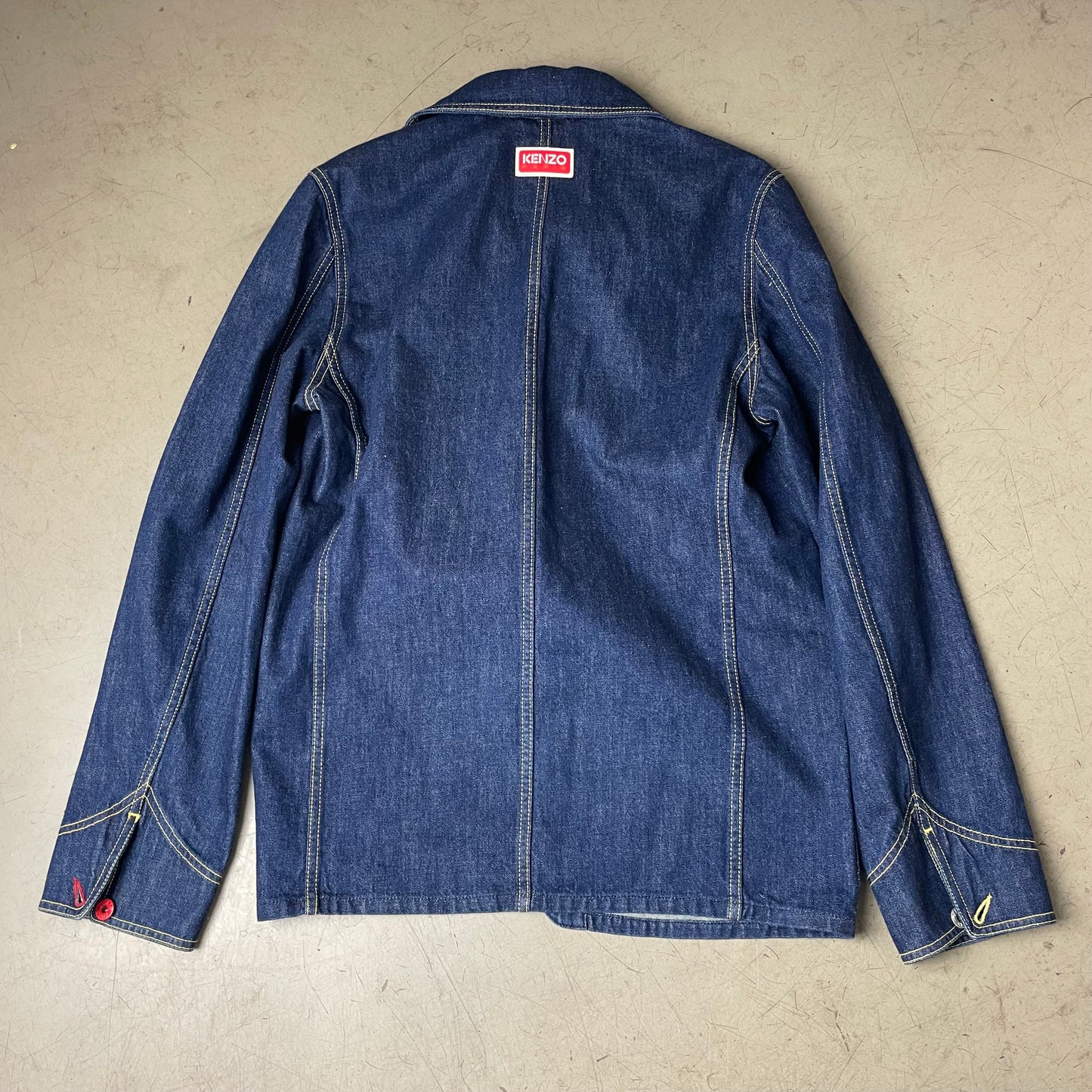 (XL) Kenzo Denim Chore Work Jacket Jeansjacke dunkelblau