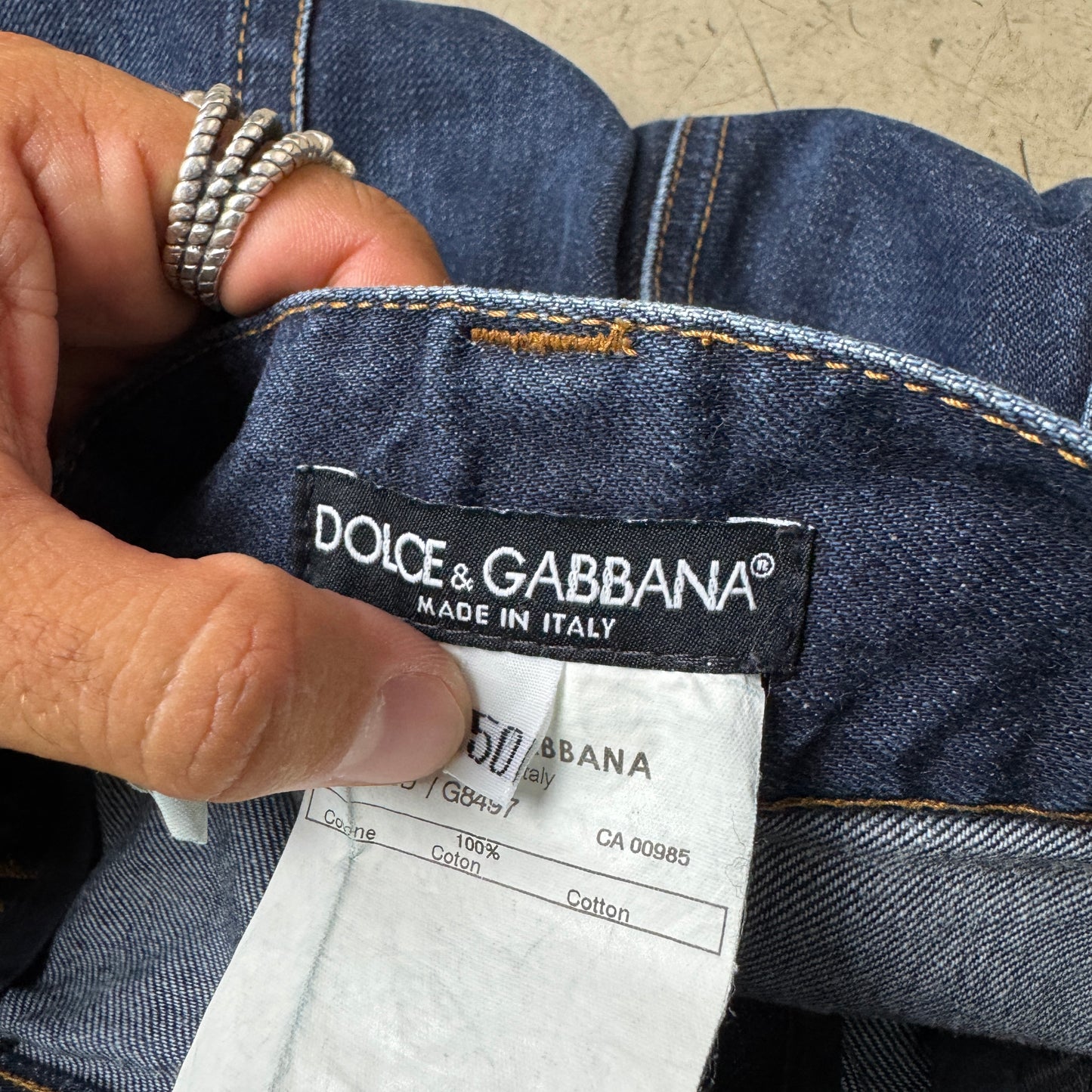 (XL) 2000s Dolce & Gabbana Jeanshose dunkelblau Navy 50