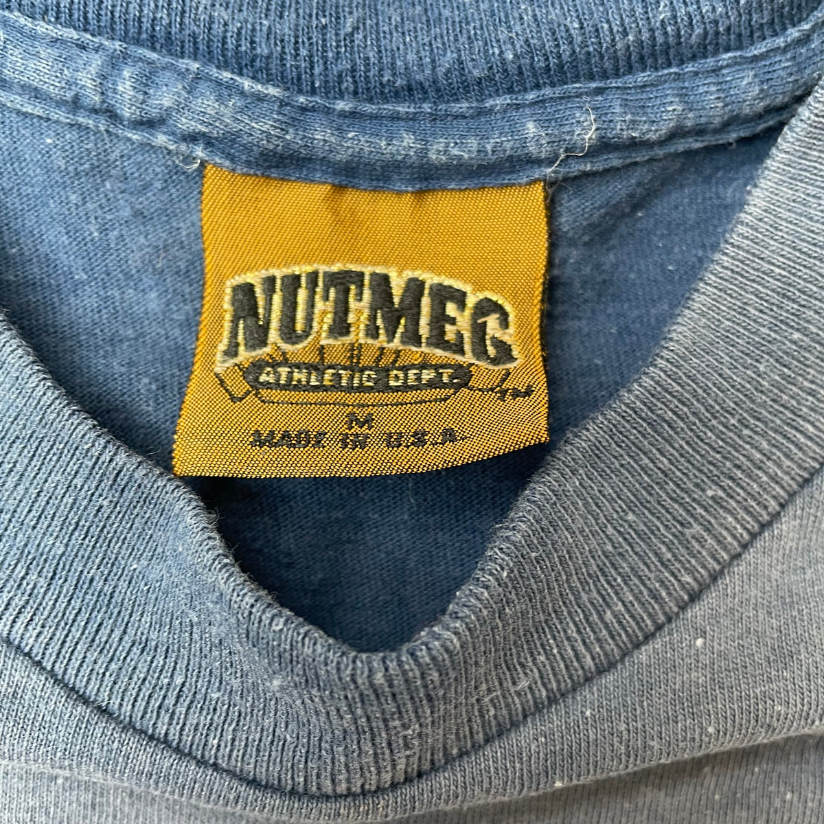 (M) Vintage 1991 Nutmeg Twins Baseball Tshirt faded Blue Single Stitch