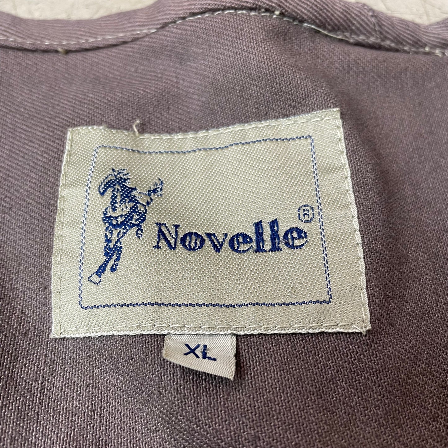 (XL) Vintage Novelle Mulitpocket Clasp Weste Braun