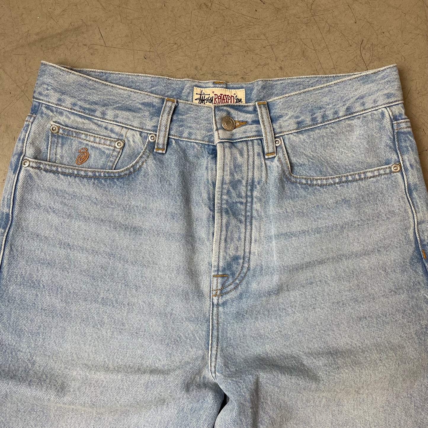 (M) Stüssy Jeanshose Denim straight cut hellblau W30