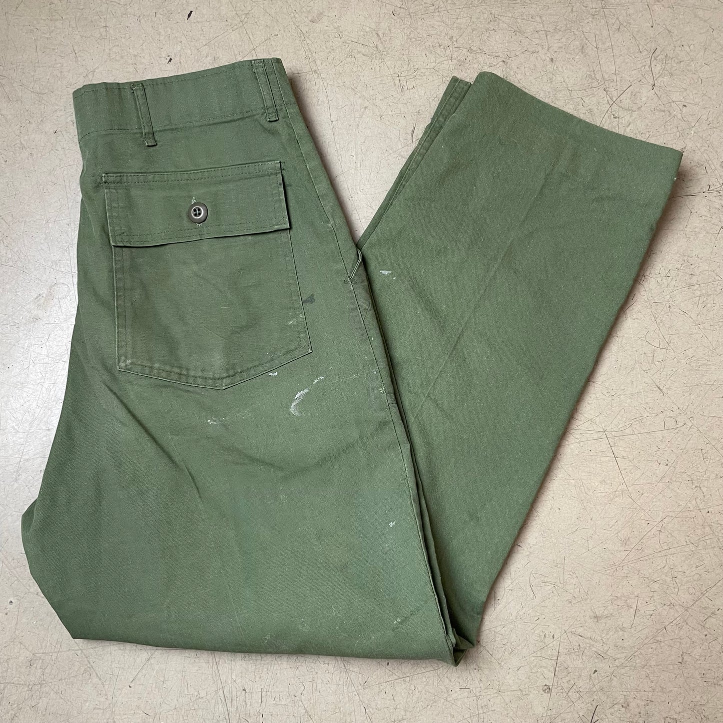 (L) US Army Front Pocket Utility Fatigue Pants olivgrün W34L33
