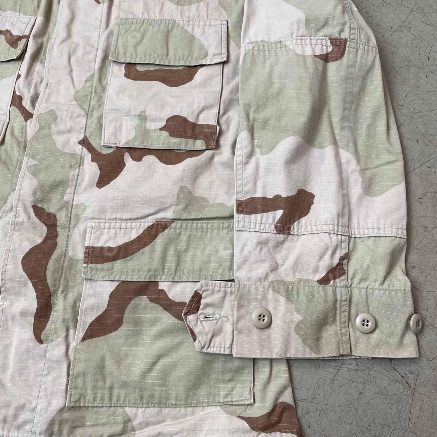 (S) US Army Camo Jacket Sand Khaki beige