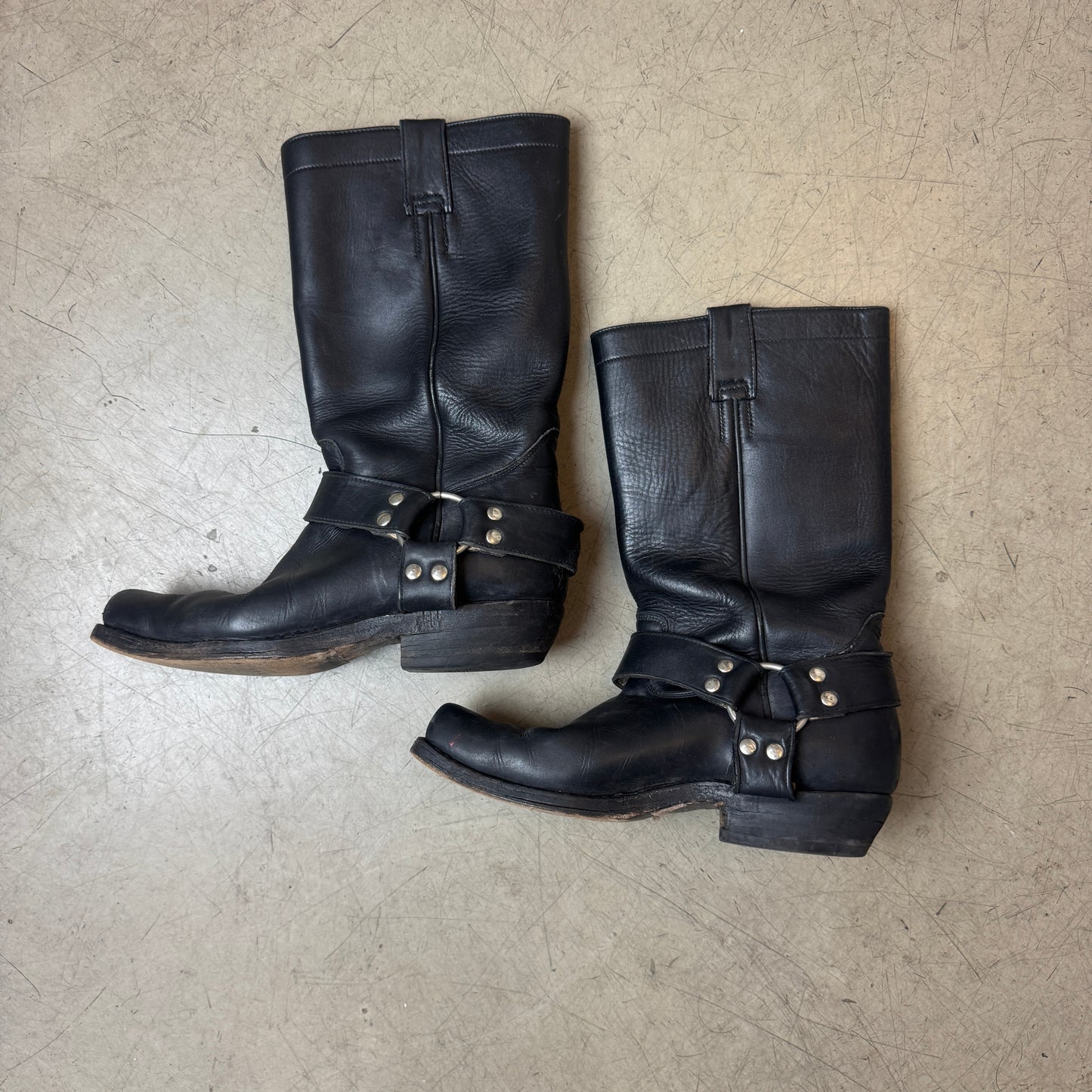 (44) Vintage Echt-Leder Biker Boots