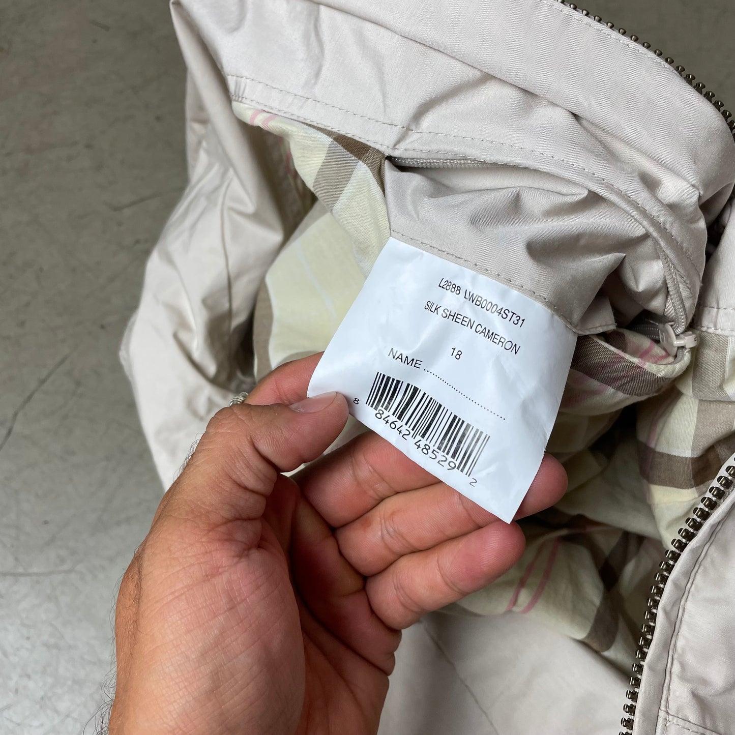 (L) Burberry Trench Coat Parka Mantel Wmn beige Creme
