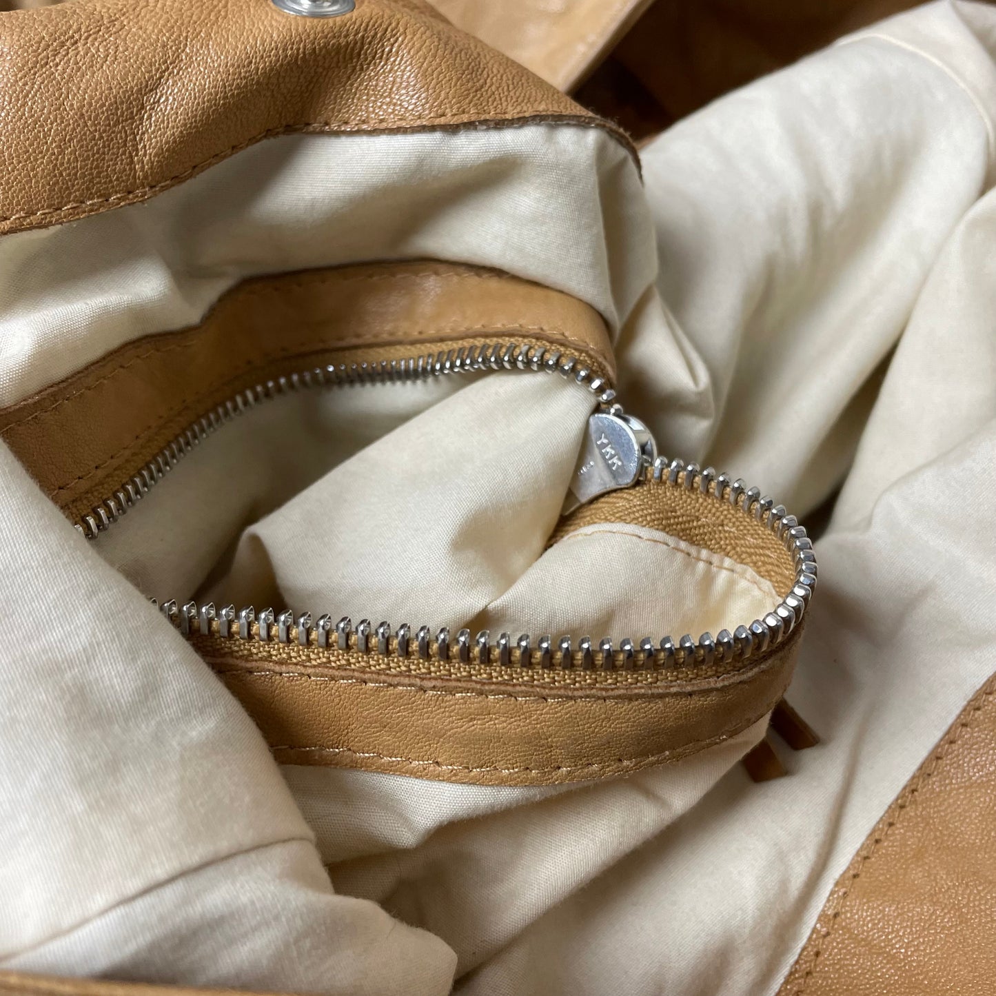 Y3 x Adidas Leather Sling Bag Ledertasche beige braun