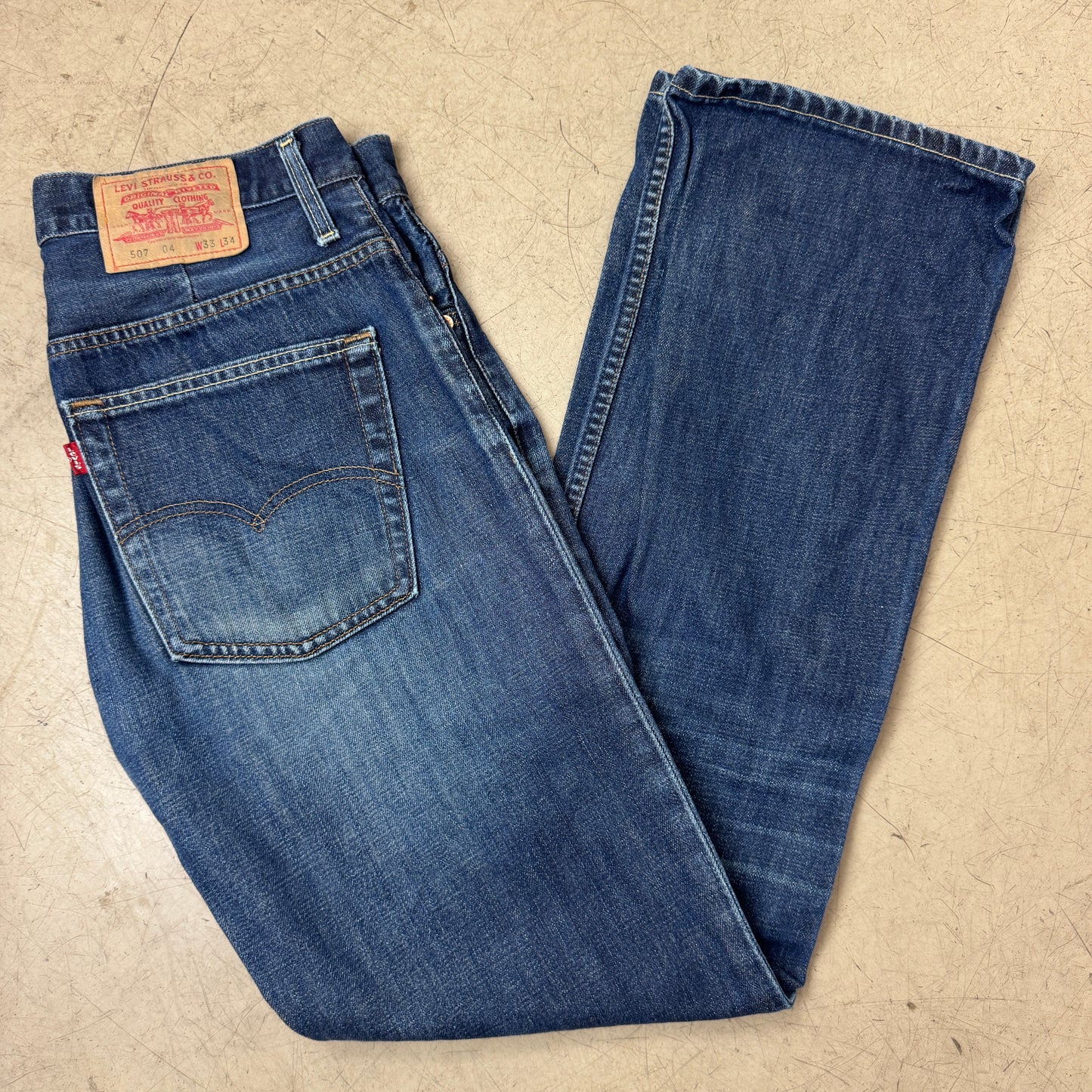 (M-L) Levi’s 507 04 Bootcut Jeanshose W33/L34