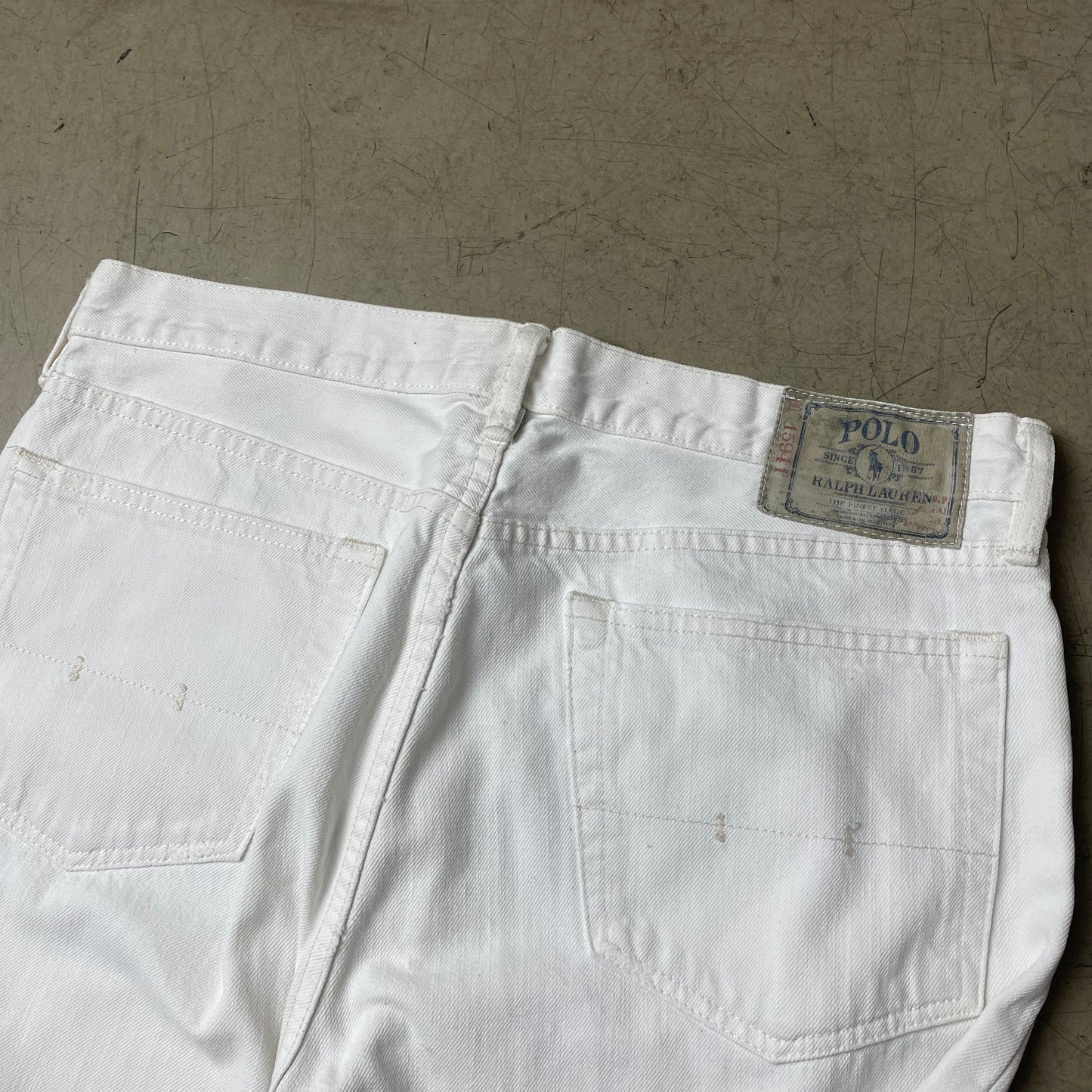 (L) Polo by Ralph Lauren Jeanshose Denim weiß W32/L34