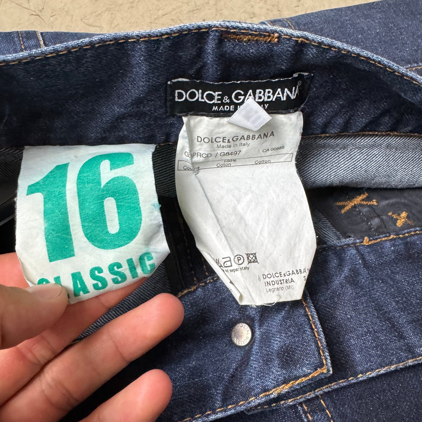 (XL) 2000s Dolce & Gabbana Jeanshose dunkelblau Navy 50