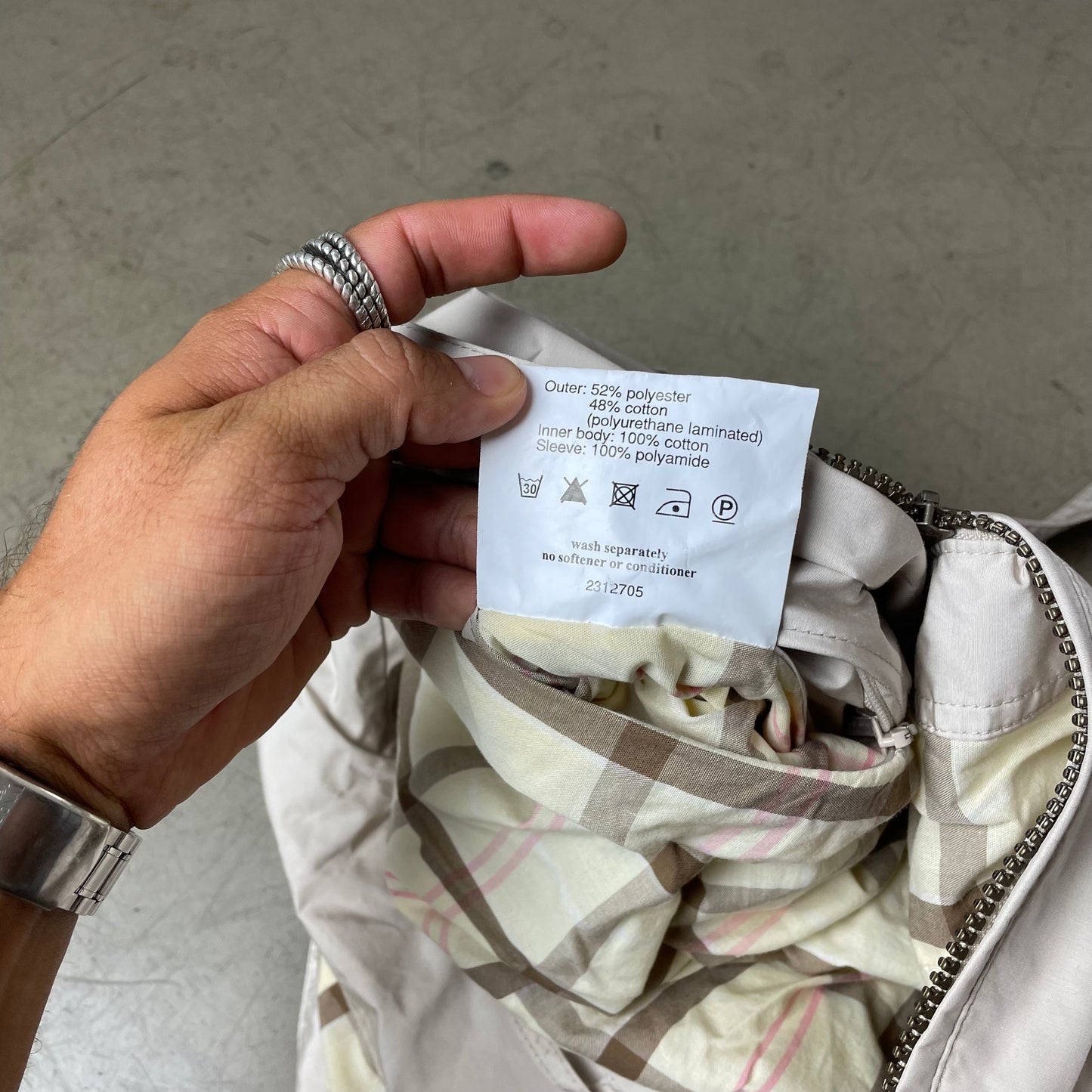 (L) Burberry Trench Coat Parka Mantel Wmn beige Creme