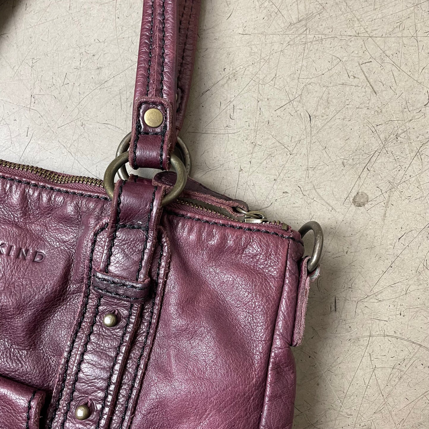 Liebeskind Berlin Leather Tote Bag Aubergine dunkel lila Ledertasche