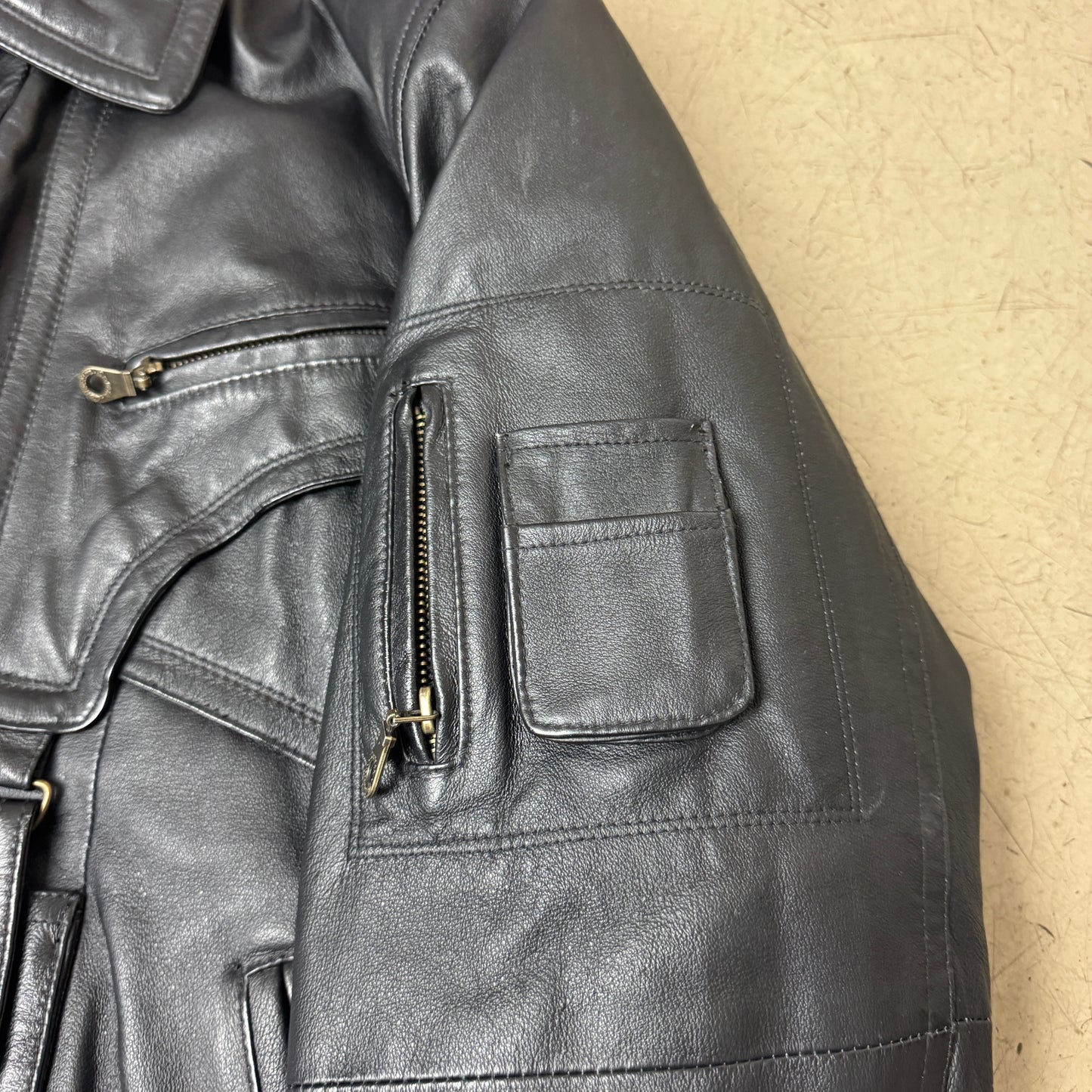 (L-XL) Piloten Lederjacke