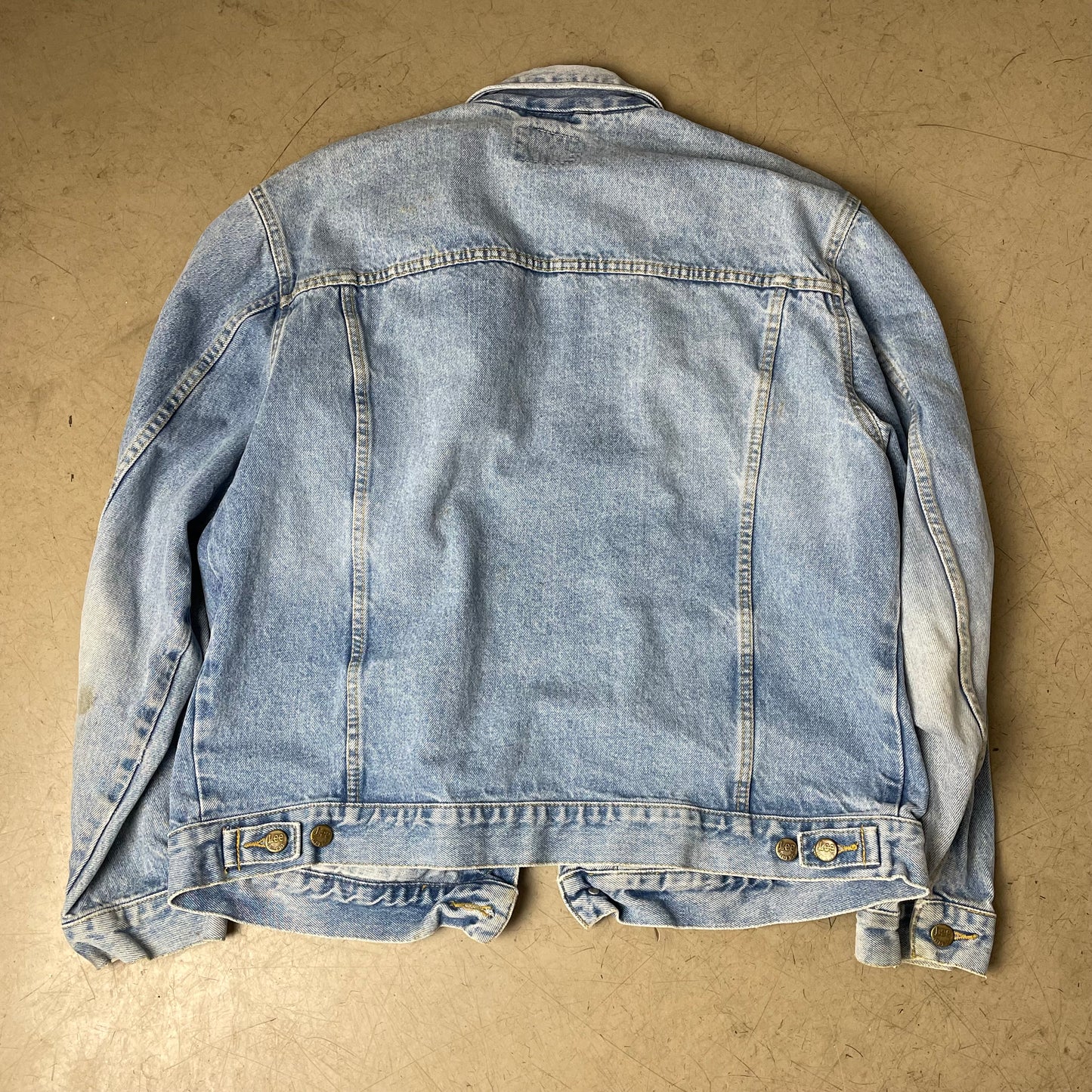 (XL) Vintage Lee Sanforized Union Made Denim Jacket Jeansjacke blau