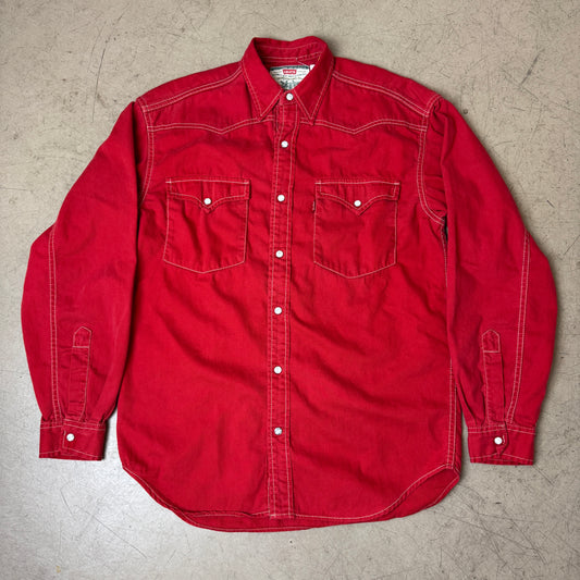 (S) 1990s Levi’s Jeanshemd Western rot