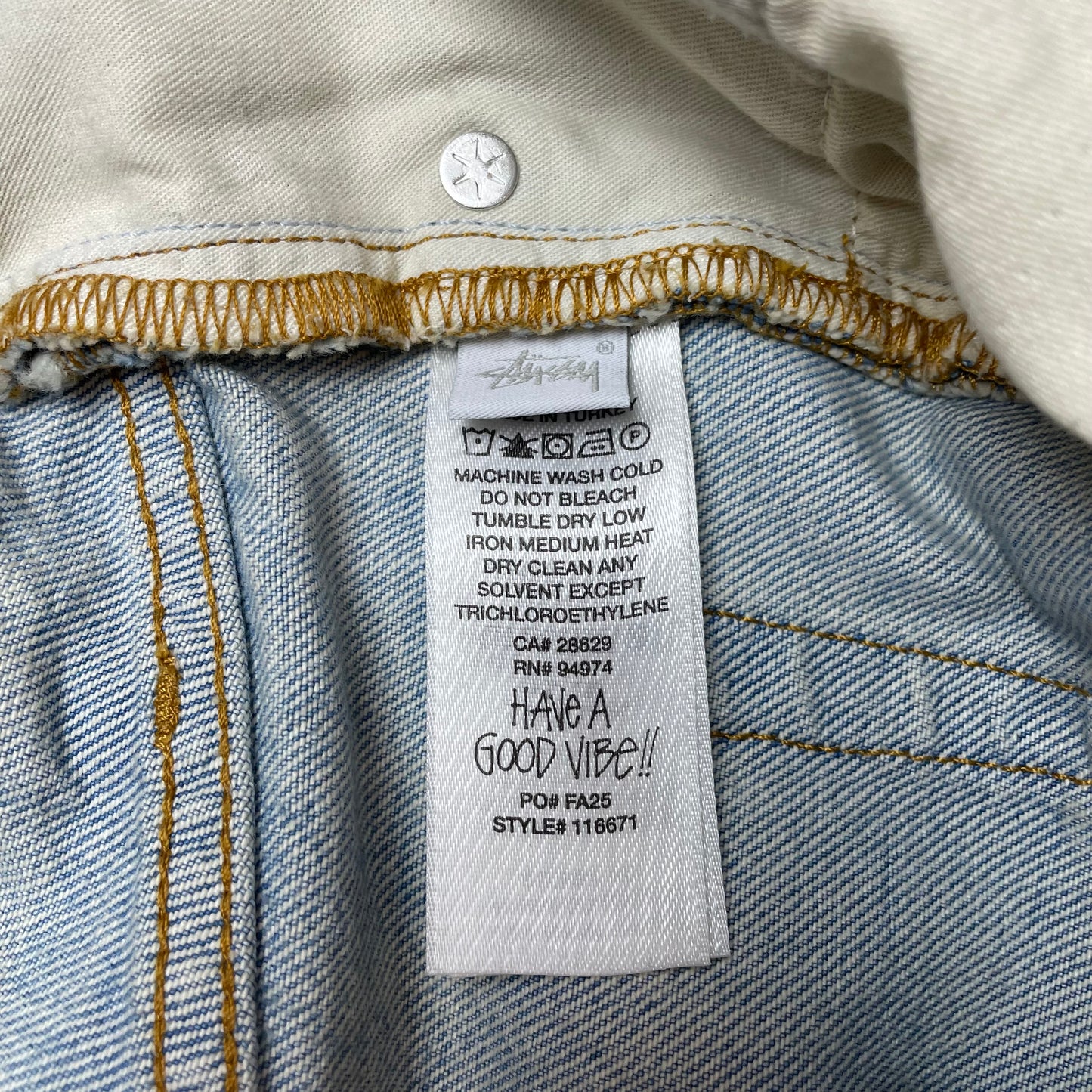 (M) Stüssy Jeanshose Denim straight cut hellblau W30