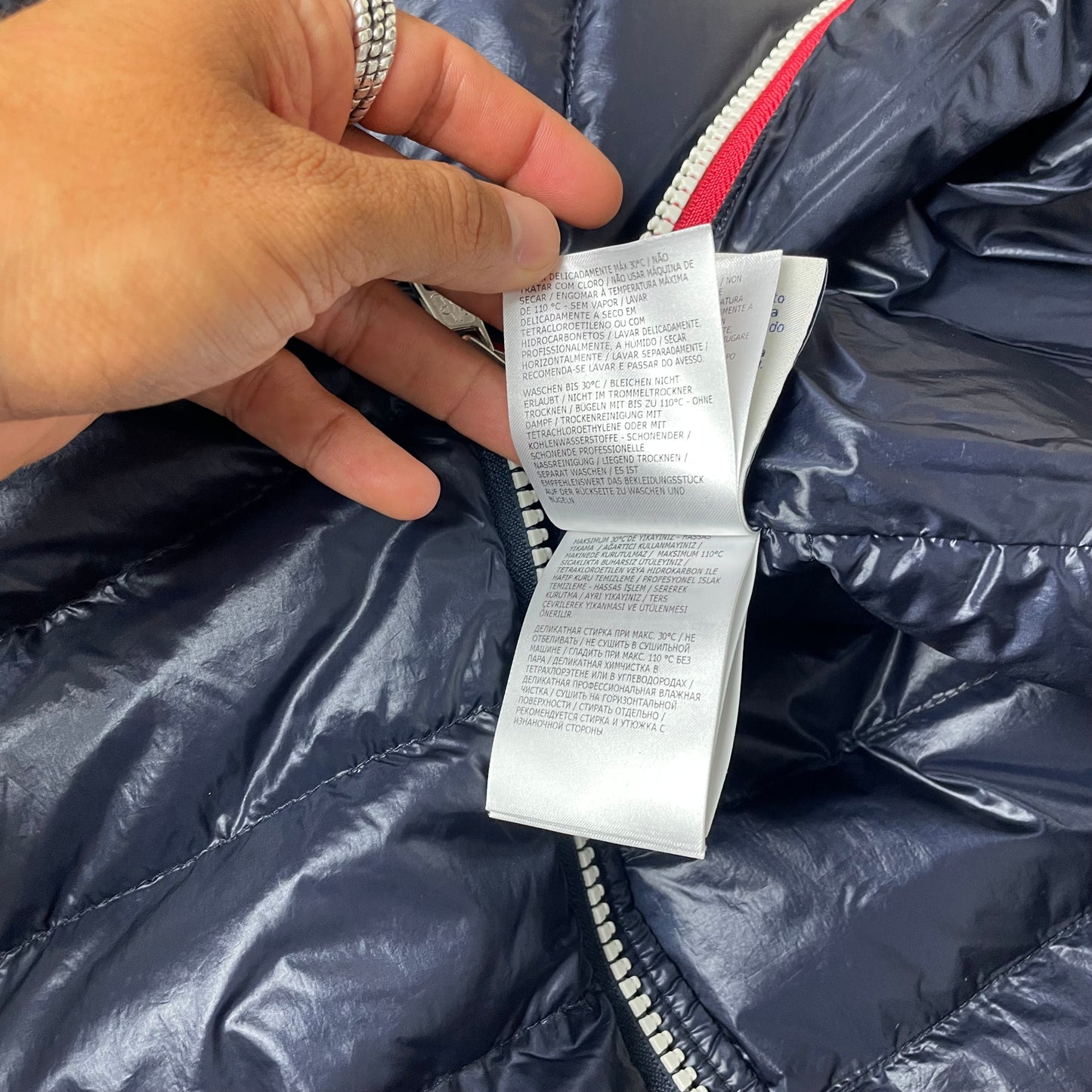(XL) Moncler Puffer Jacke Navy blau Longue Saison Sz 6