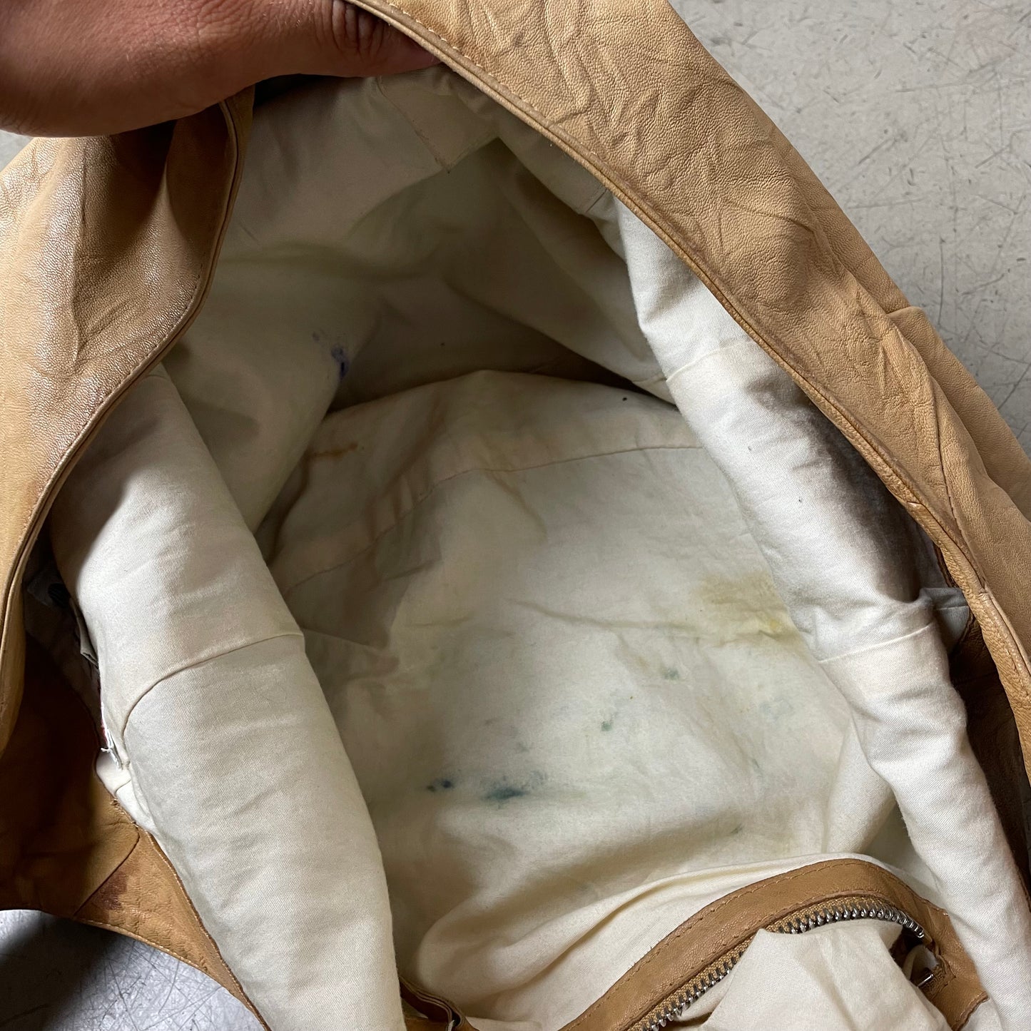Y3 x Adidas Leather Sling Bag Ledertasche beige braun
