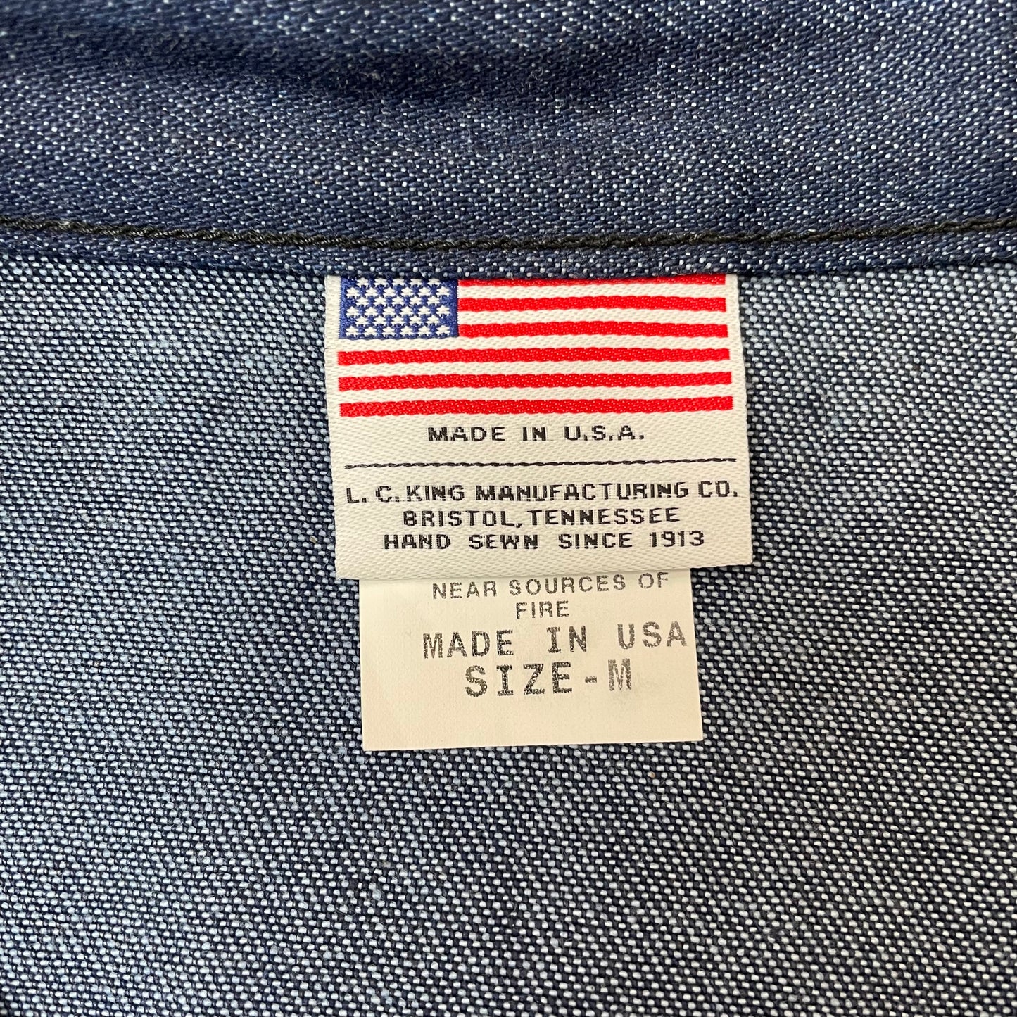 (L) Pointer Brand US Work Chore Denim Jacket Navy blau Lot 45