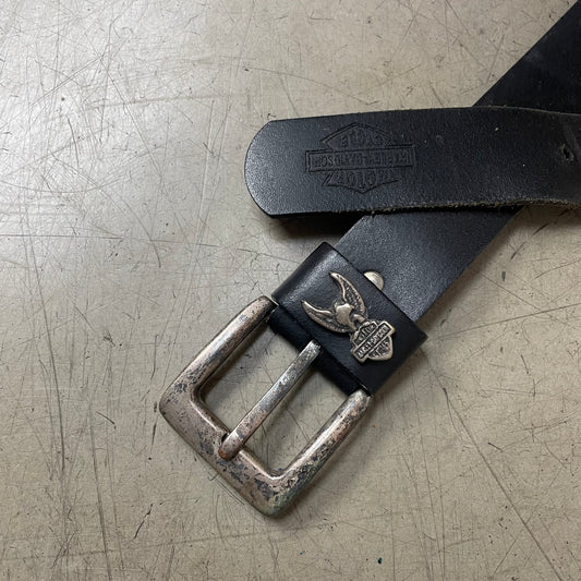 Vintage Harley Davidson Eagle Ledergürtel schwarz 104cm