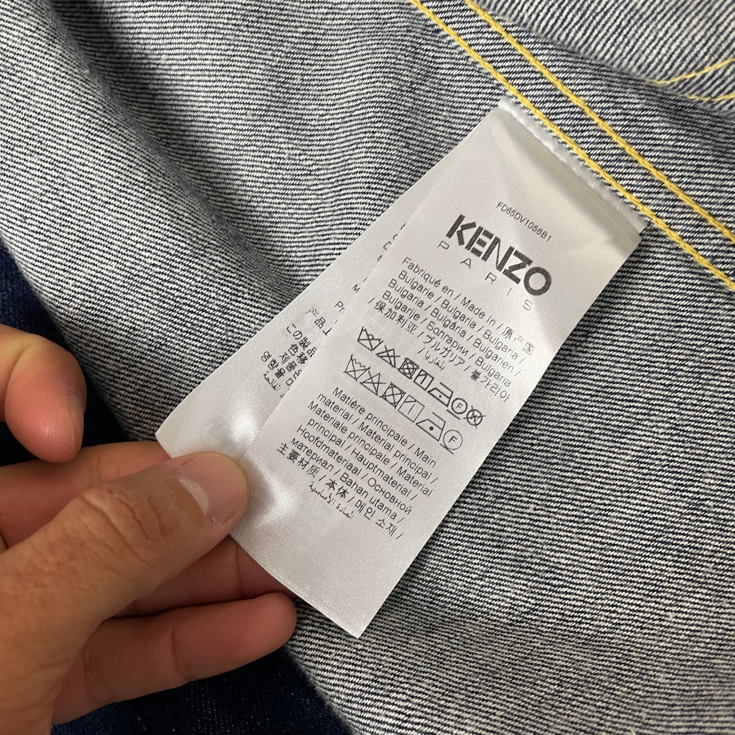 (XL) Kenzo Denim Chore Work Jacket Jeansjacke dunkelblau