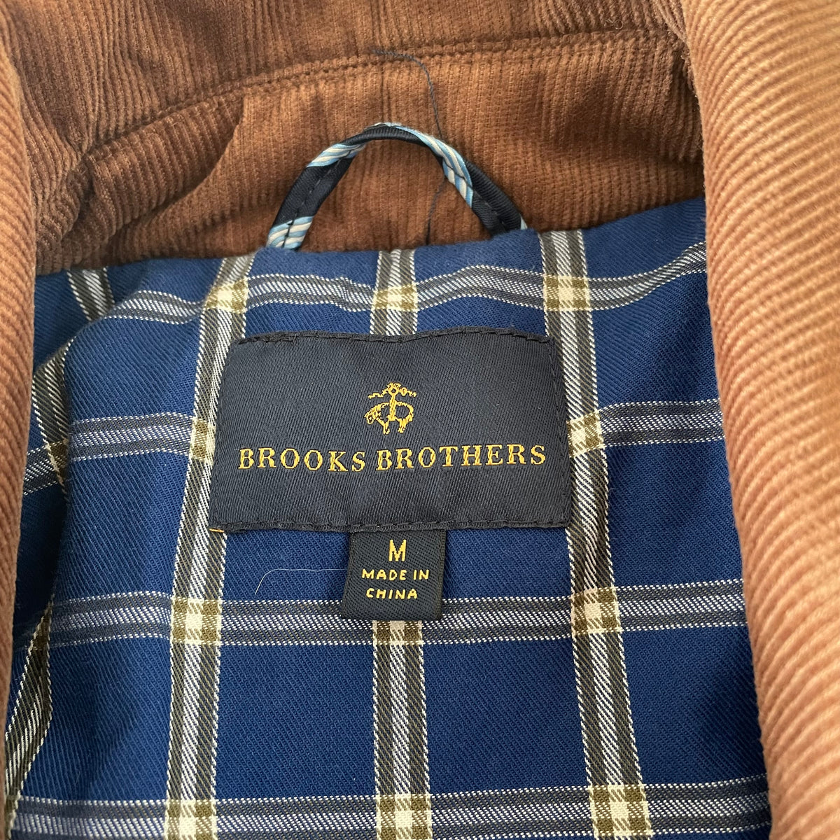 (M) Brooks Brothers Steppjacke Navy dunkelblau Kordkragen