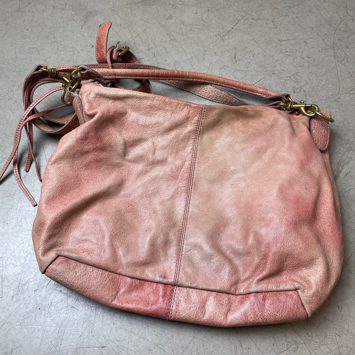 Faded Liebeskind Berlin Leder Tasche rot rosa