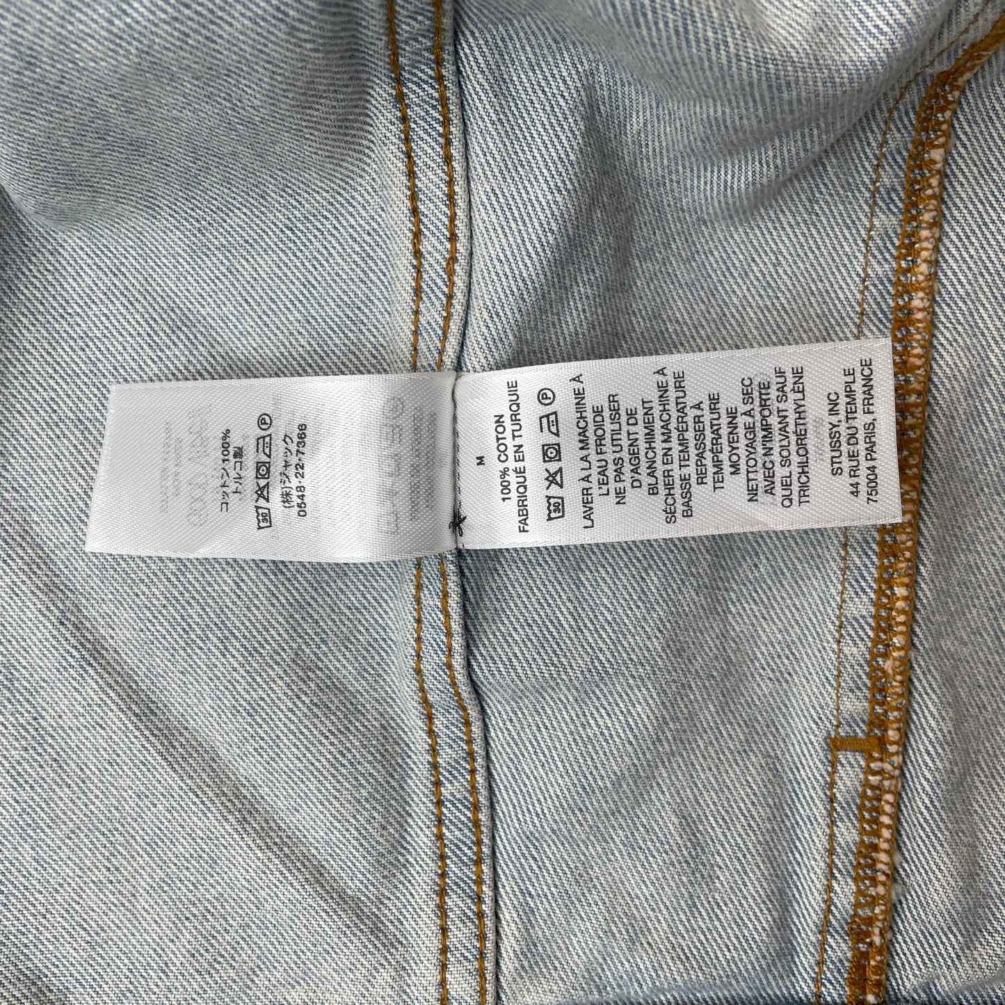 (M) Stüssy Work Gear Jeansjacke faded hellblau Denim Jacket