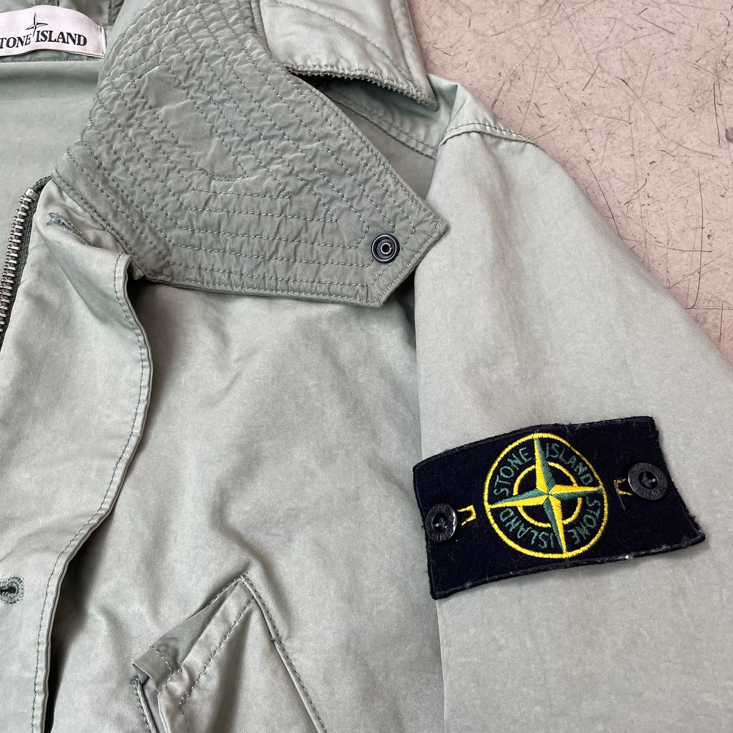 (M-L) Stone Island Parka Jacke grün oliv