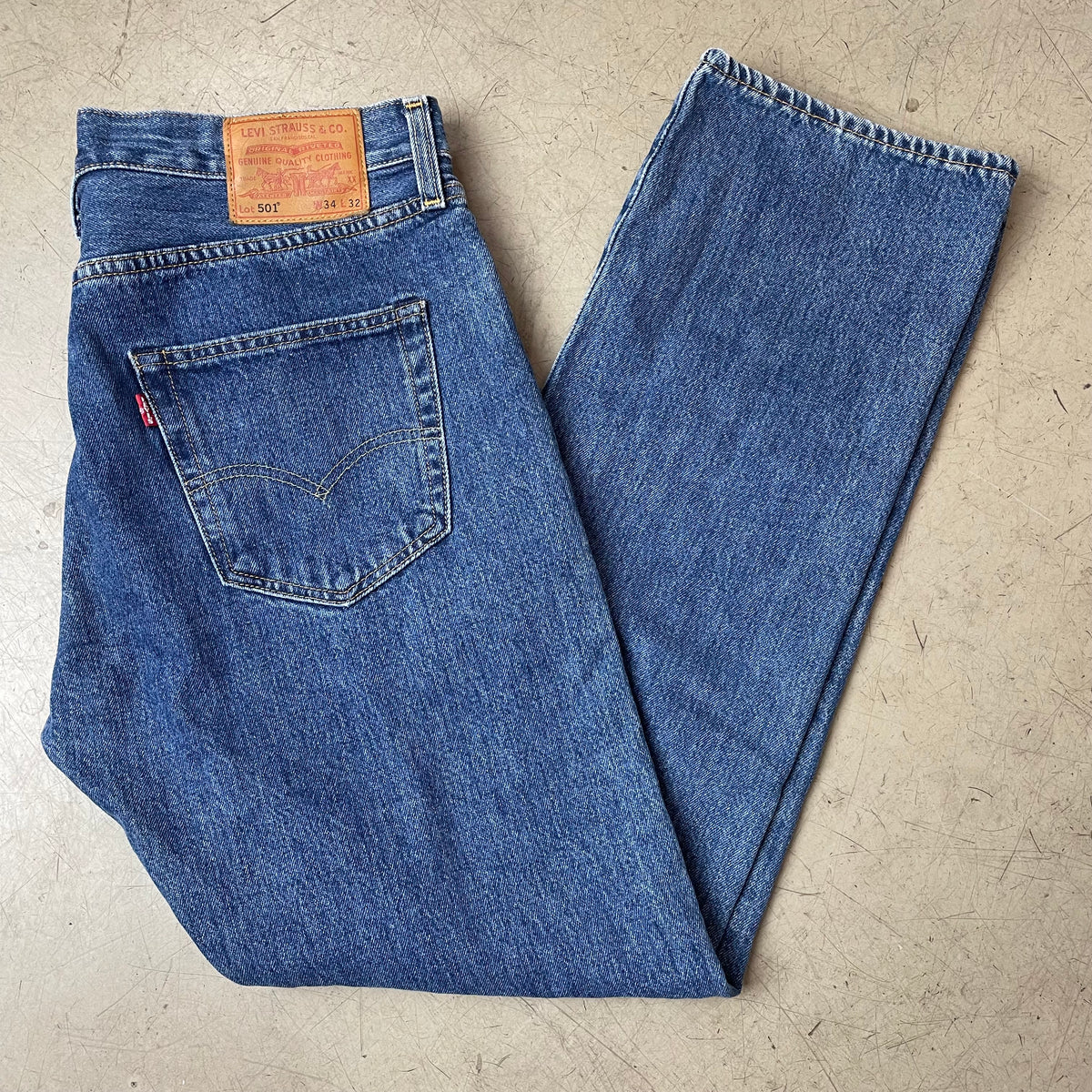 (L) Levi’s Lot 501 Big E Jeanshose blau W34/L32