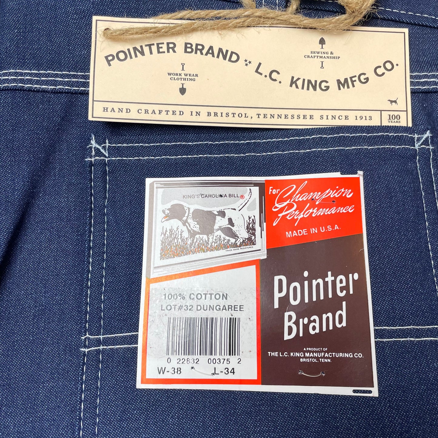 (XXL) Pointer Brand US Workwear Carpenter Denim Jeanshose Navy W38L34
