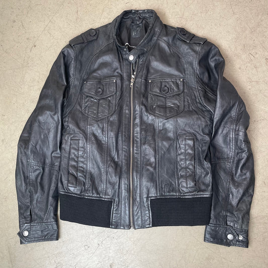 (L) Gipsy Lederjacke Biker schwarz