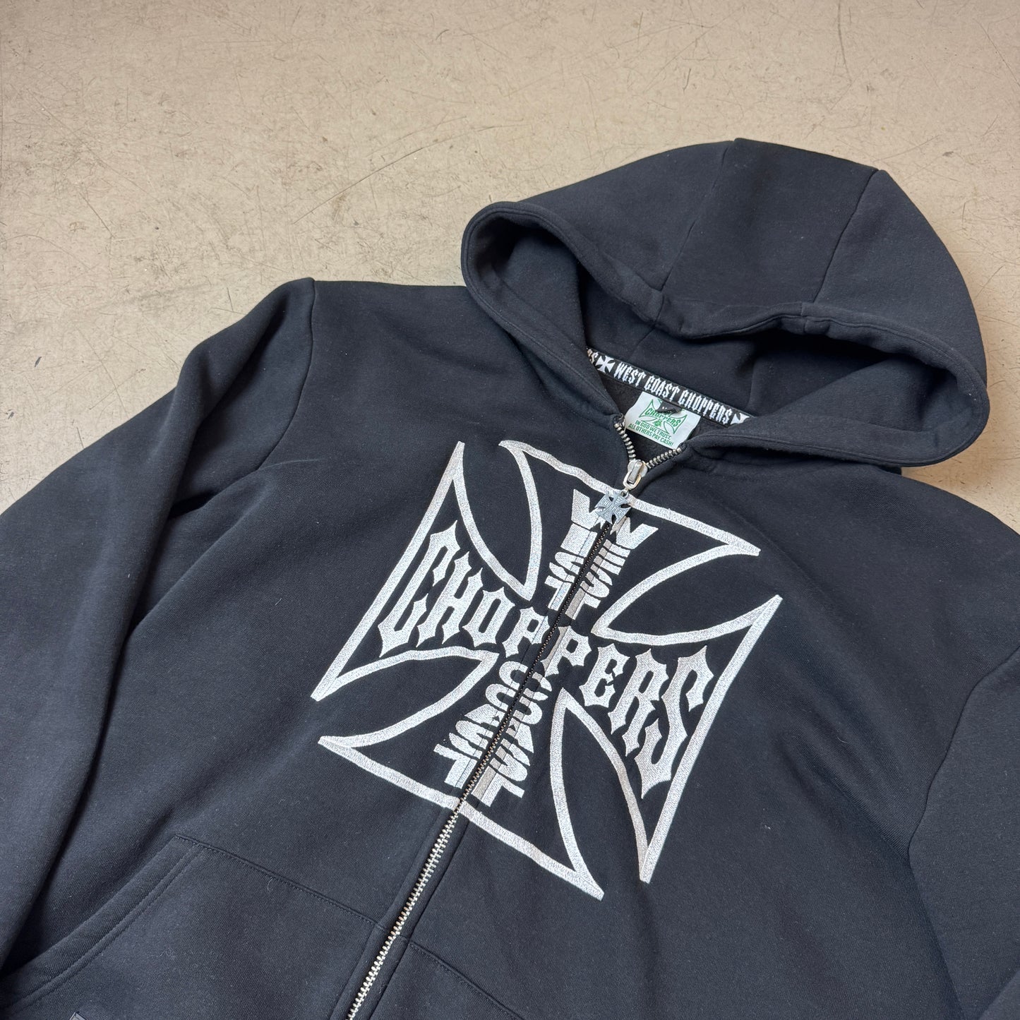 (XXL) Rare 2000s Choppers Big Logo Zip Hoodie