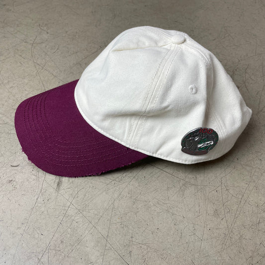 Antik Vintage Chicago Pin Canvas Cap Burgundy dunkelrot beige