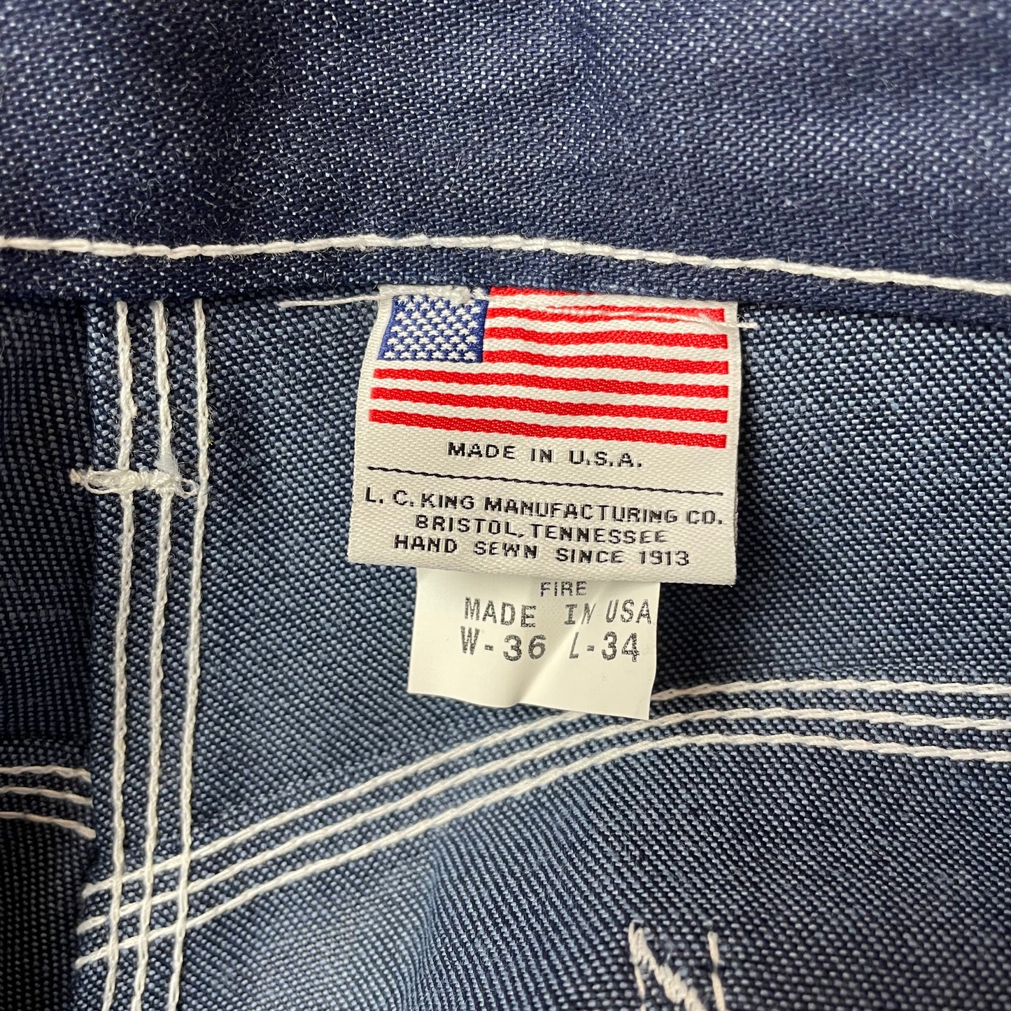 (XL) Pointer Brand US Workwear Carpenter Denim Jeanshose Navy W36L34