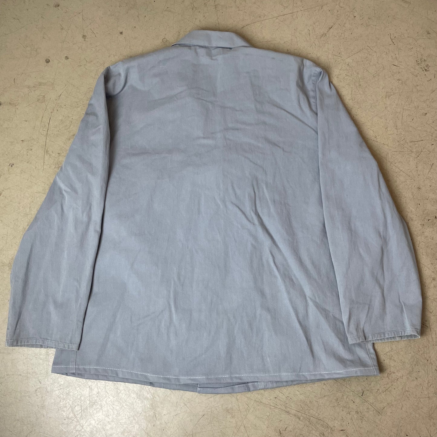 (XL) Vintage French Euro Work Chore Shirt grau Reverskragen