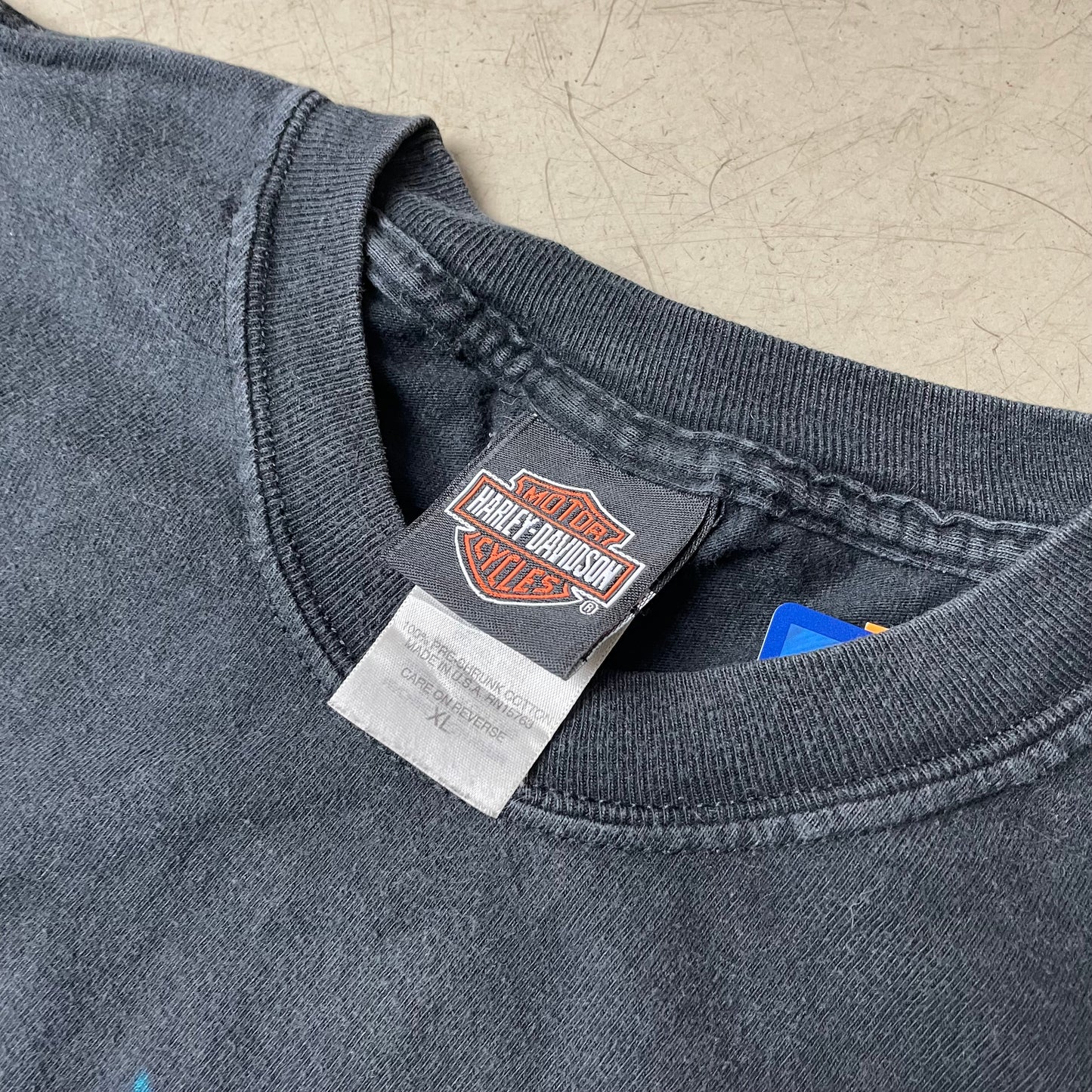 (XL) 2003 Harley Davidson Maine Tshirt schwarz Blue Flames