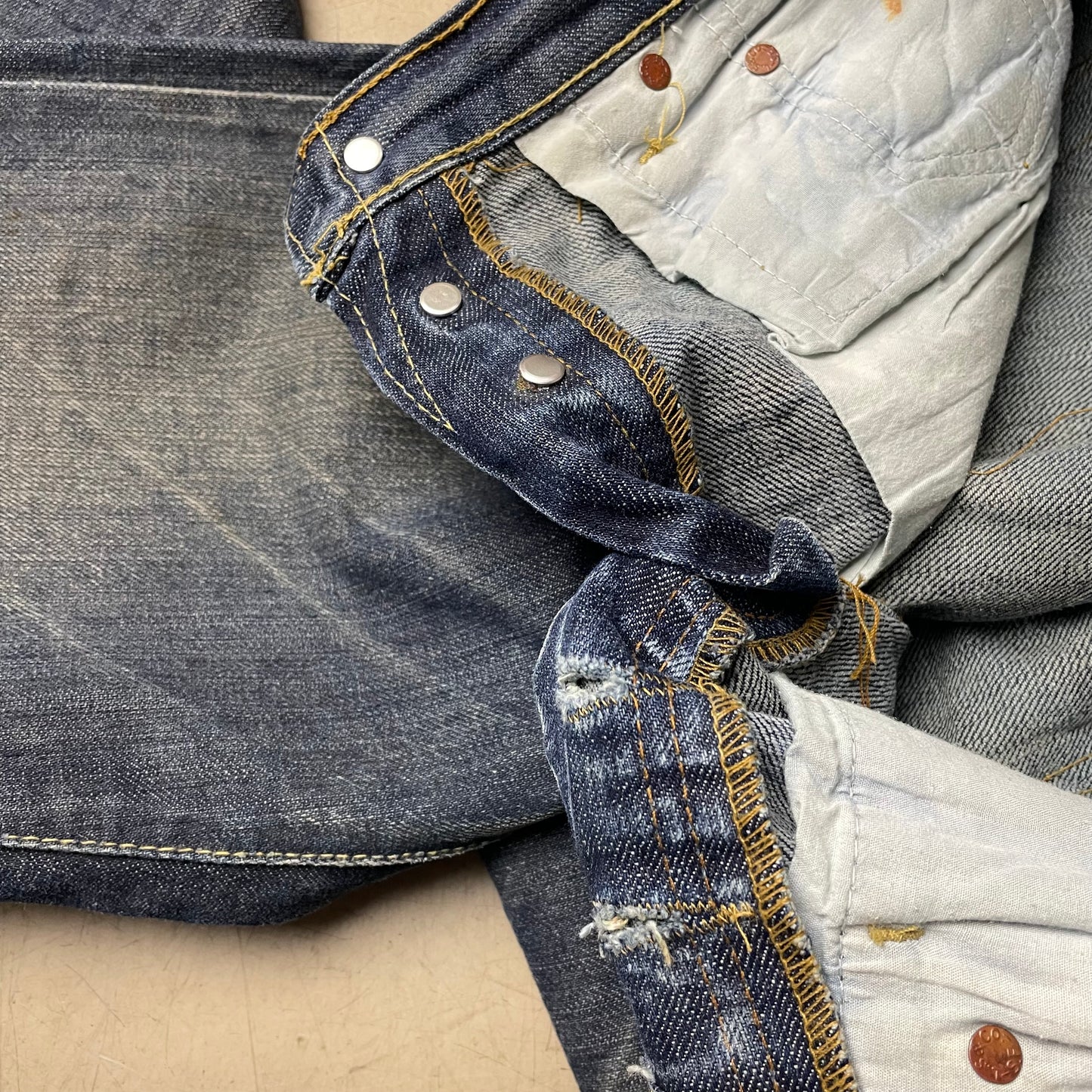 (M) Vintage 1993 Levi’s Big E Selvedge Selvage Jeanshose faded Blue W31/L30