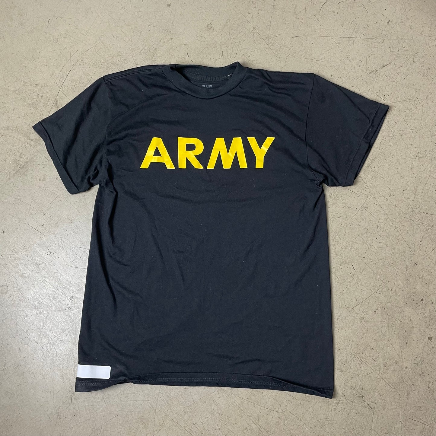 (M-L) US Army Tshirt schwarz gelb
