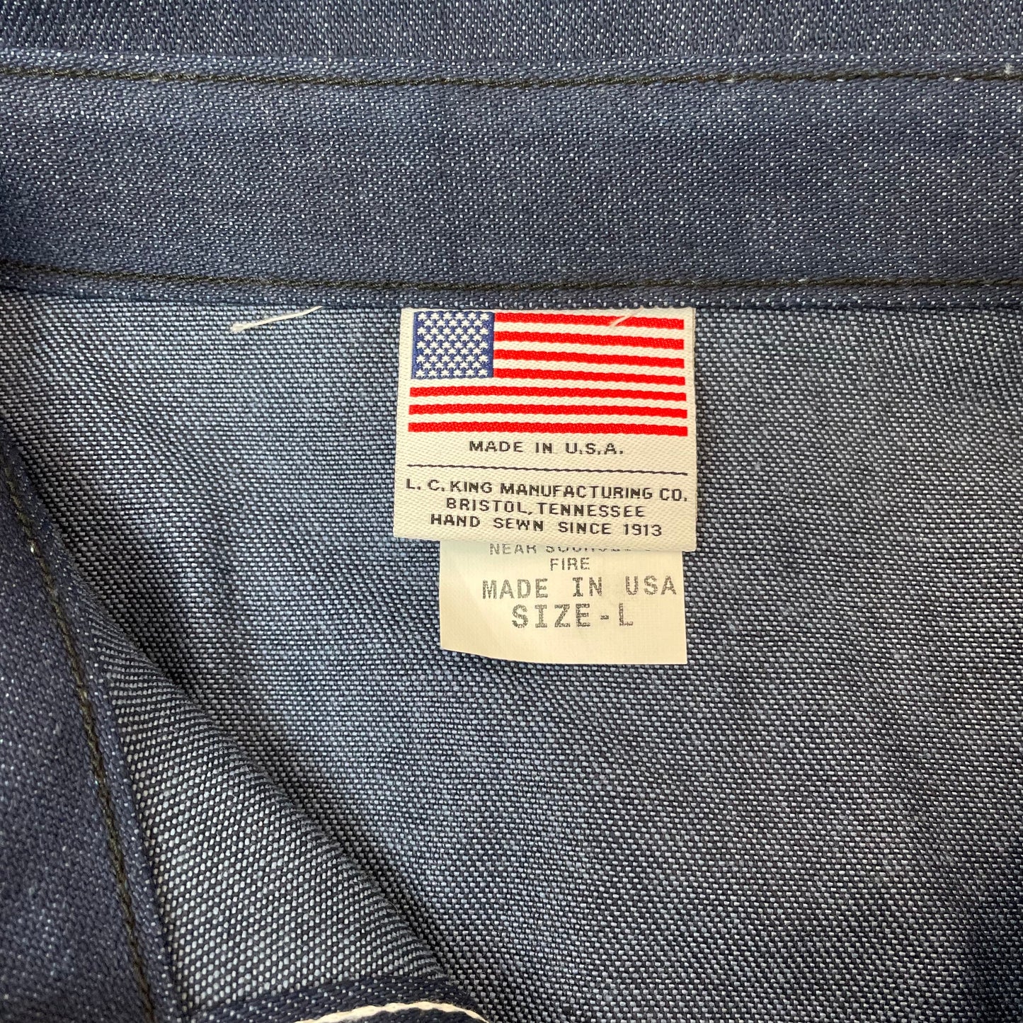 (XL) Pointer Brand US Work Chore Denim Jacket Navy blau Lot 45
