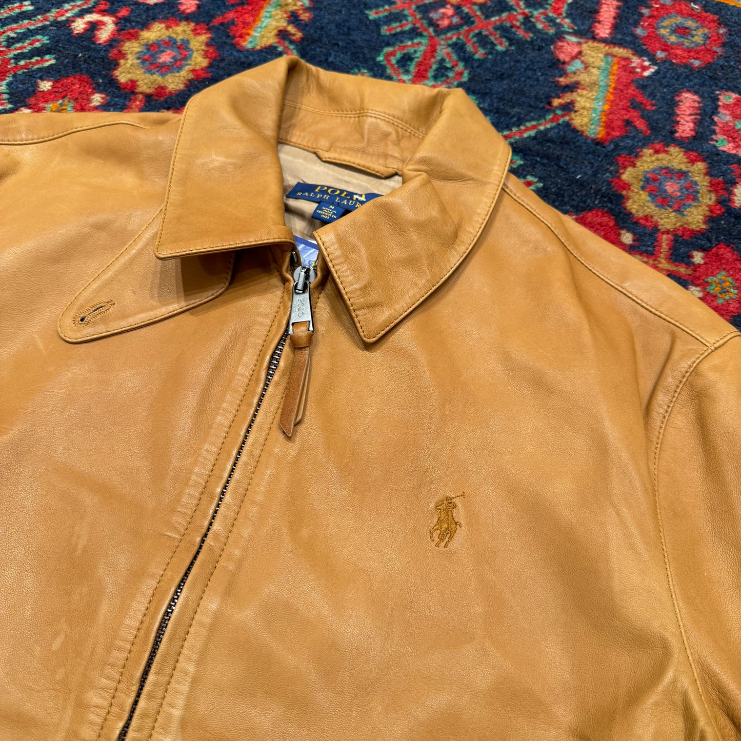 (M) 21' RALPH LAUREN LEDERJACKE