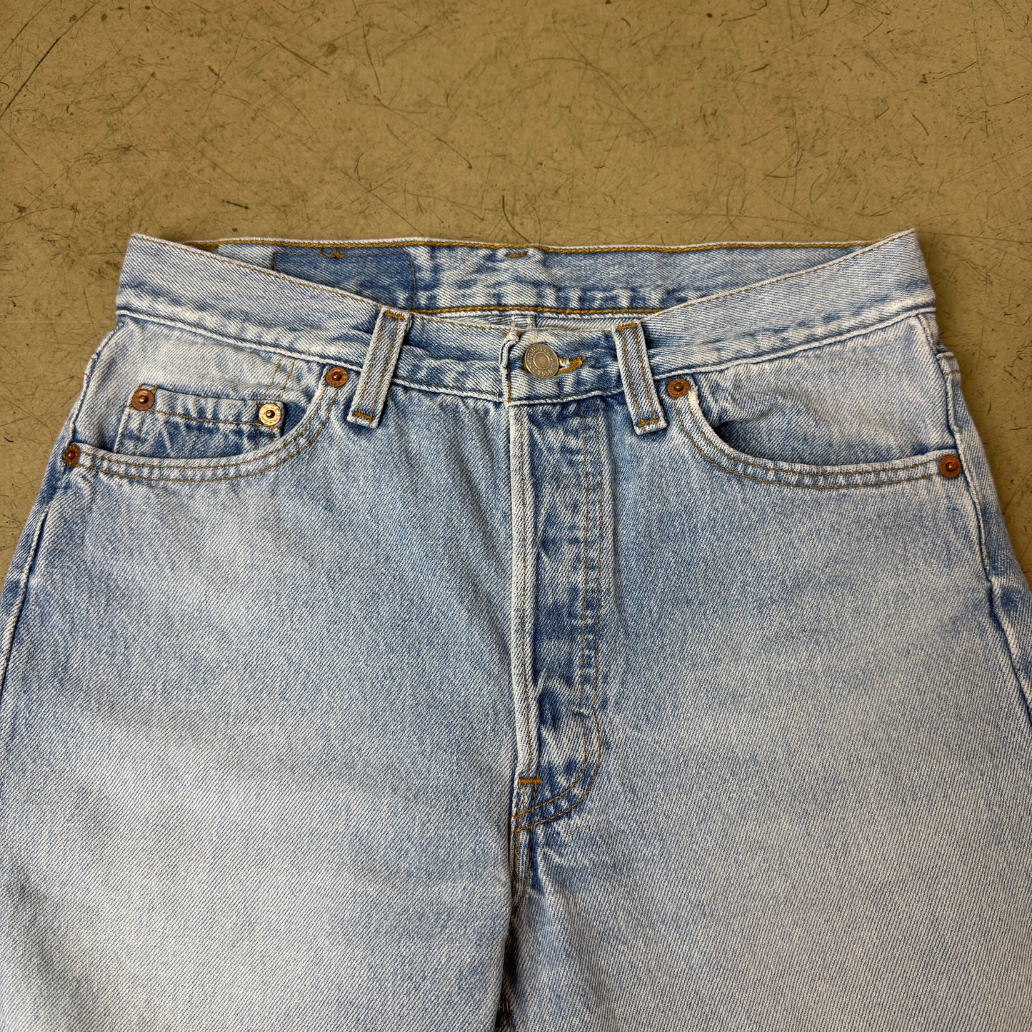 (S) 1990s Wmn Levi’s 501 Jeanshose Hellblau W30/L32