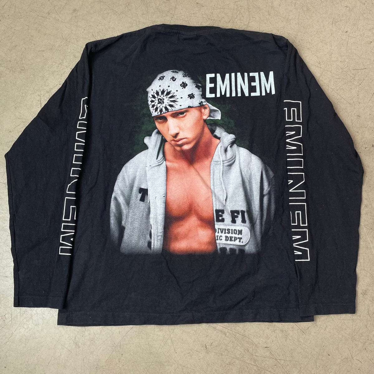 (L) Eminem Rap Shirt Longsleeve schwarz
