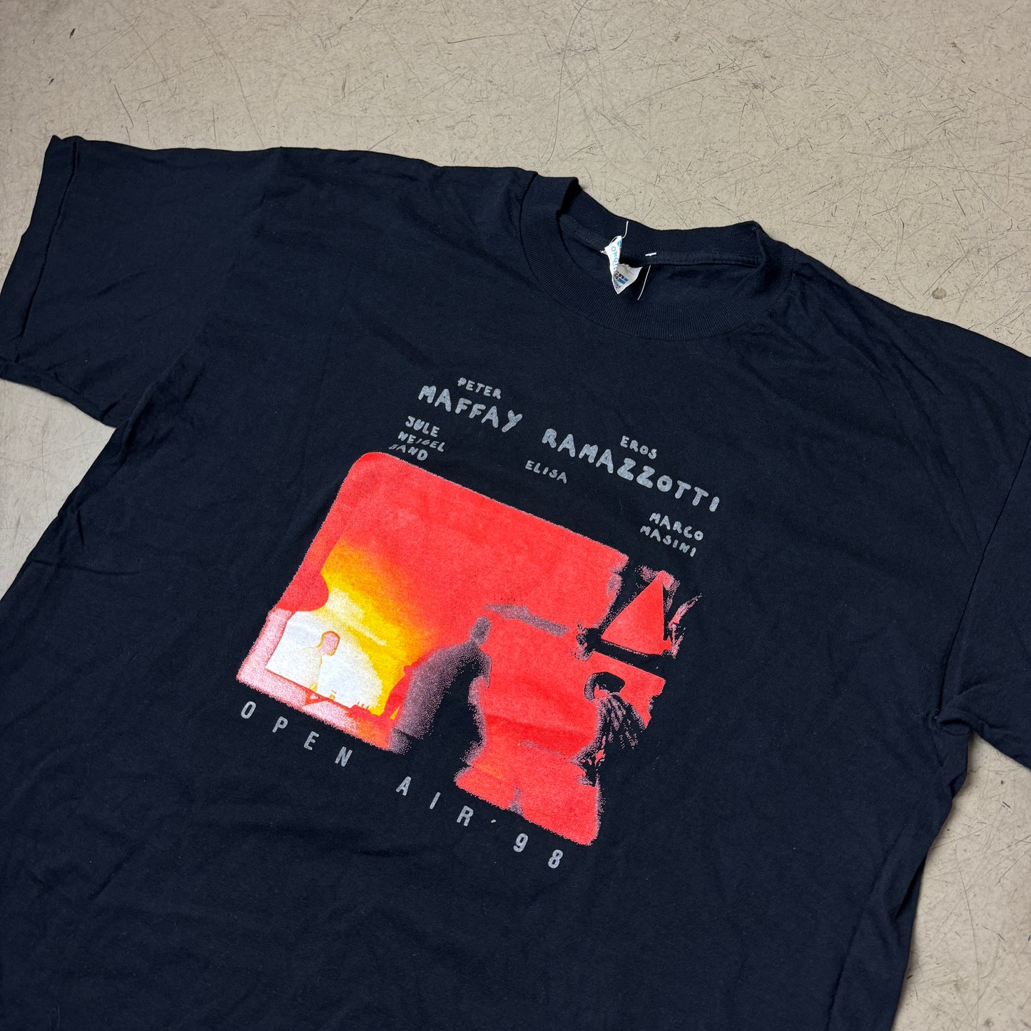(XL) 1998 Screenstars Peter Maffay x Eros Ramazzotti Band Tshirt schwarz
