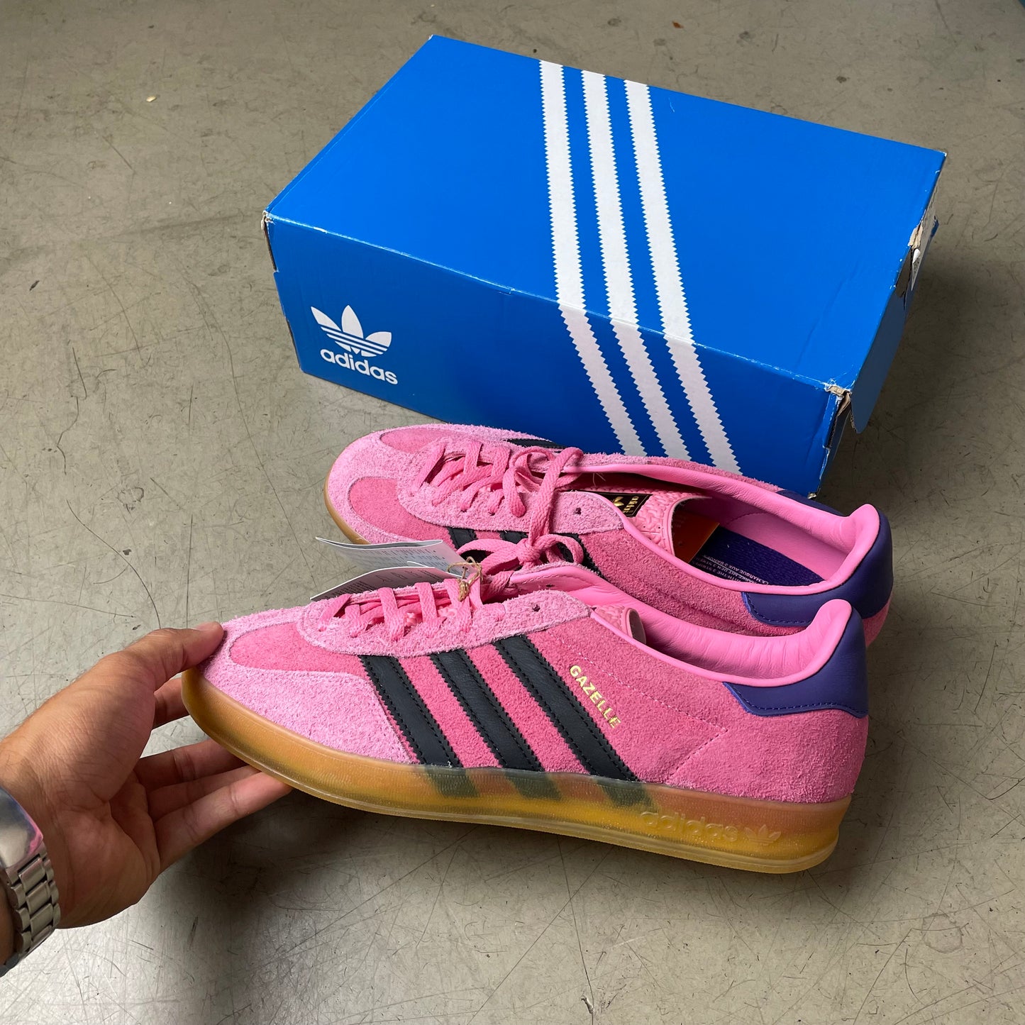 (42 2/3) Adidas Gazelle Pink rosa Sneaker