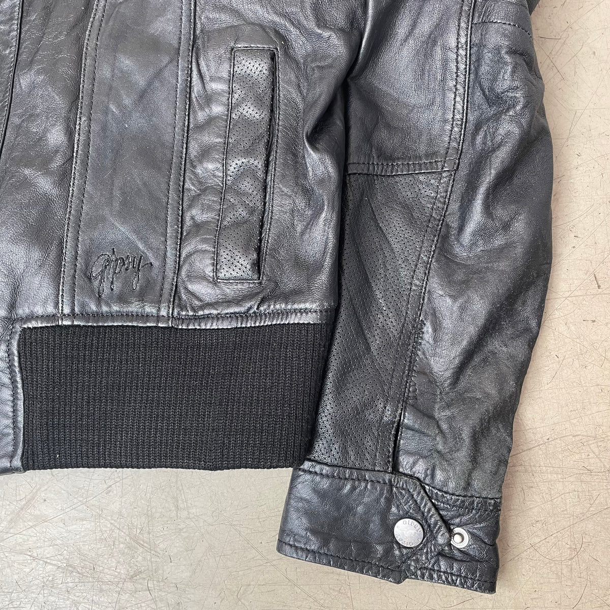 (L) Gipsy Lederjacke Biker schwarz