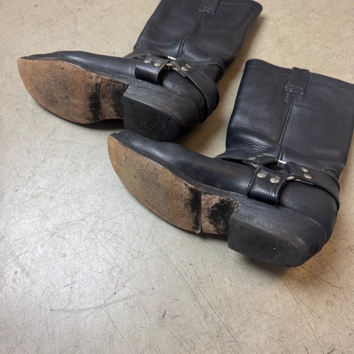 (44) Vintage Echt-Leder Biker Boots