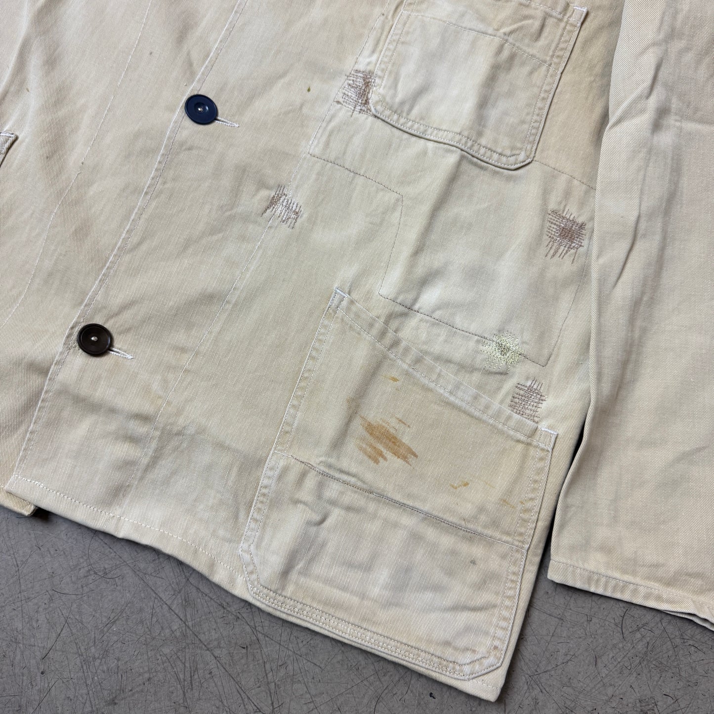 (L) Rare 1970s Moleskin Euro Work Shirt