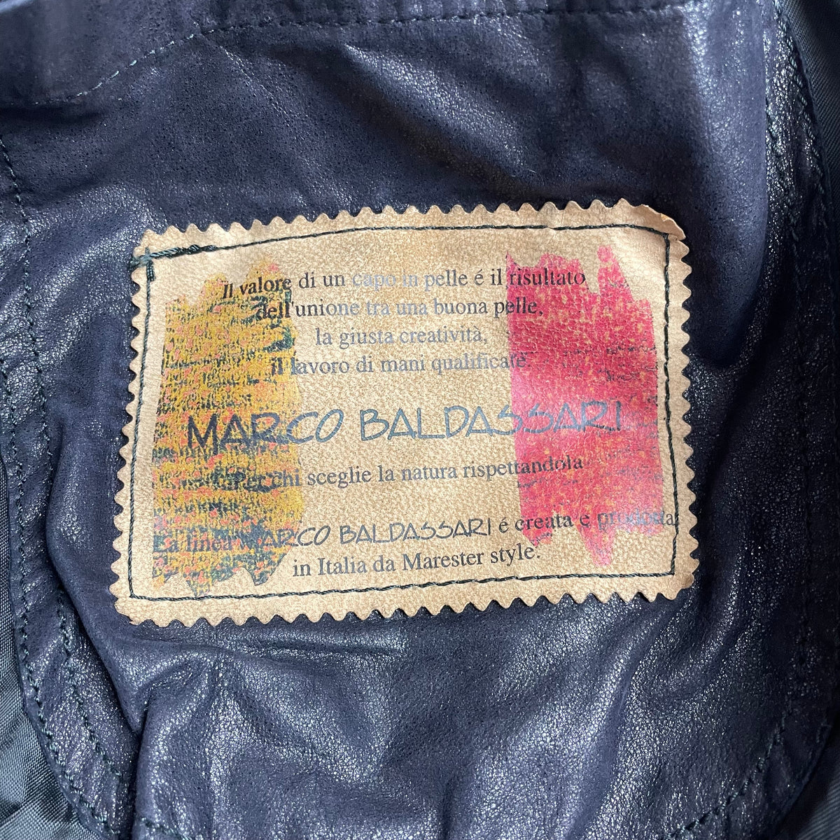 (L) Vintage Marco Baldassari Leder Trench Coat Mantel schwarz lang