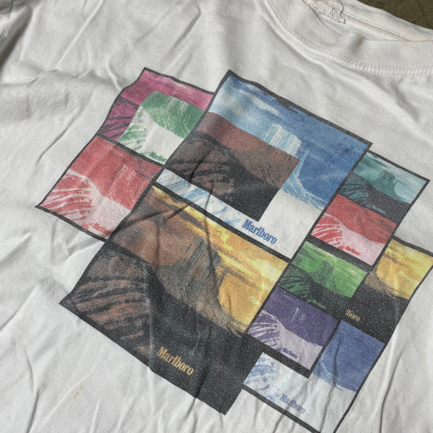 (XL) Vintage Marlboro Tshirt weiß rot