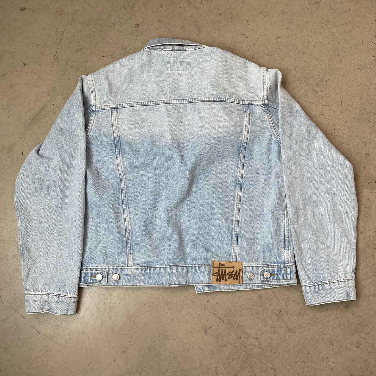 (M) Stüssy Work Gear Jeansjacke faded hellblau Denim Jacket